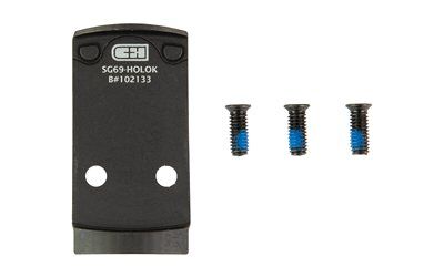 C&H Precision, Optic Mounting Plate, Fits Sig Sauer P226/229 RX Series, Holosun 407k/507k, Trijicon RMSc, Vortex Defender CCW & C&H EDC/EDC Enclosed, Anodized Finish, Black